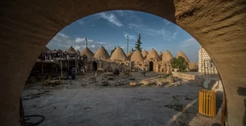 Stadt des türkischen Harran, Hauptstadt der konischen Häuser