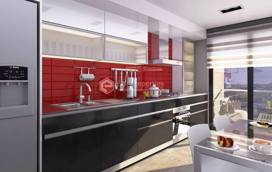 Sea view apartments for sale in a brand new site in Kartal