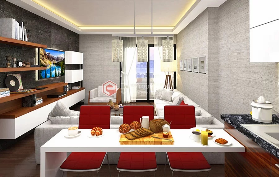 Sea view apartments for sale in a brand new site in Kartal