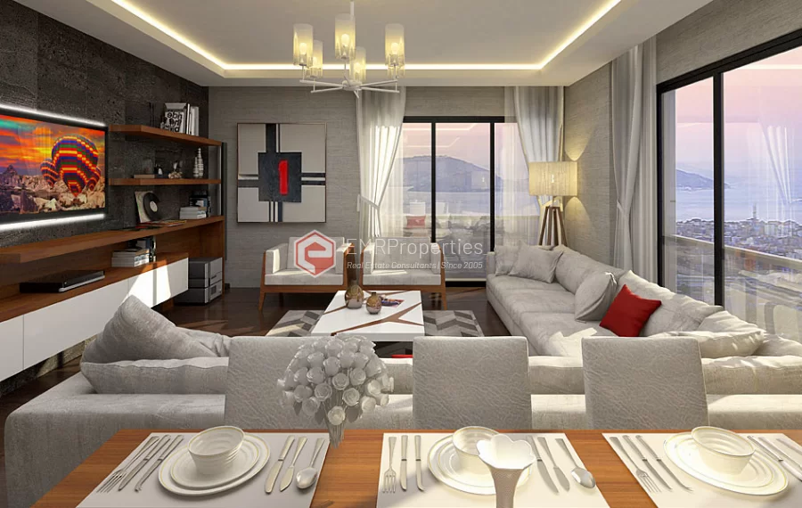 Sea view apartments for sale in a brand new site in Kartal