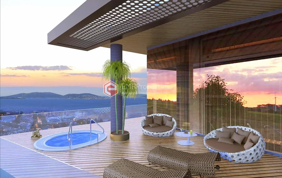 Magnificent project with a view of the Islands and the Marina in Kartal
