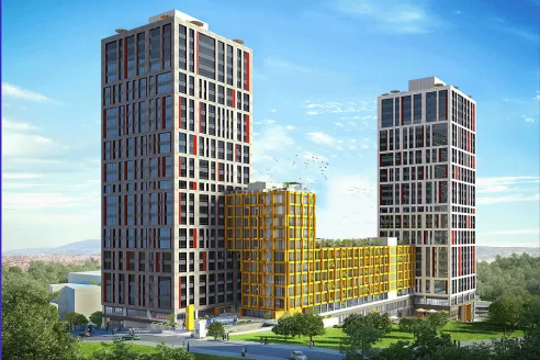 Luxury residential complex close to the metrobus for sale in Fikirtepe Kadikoy