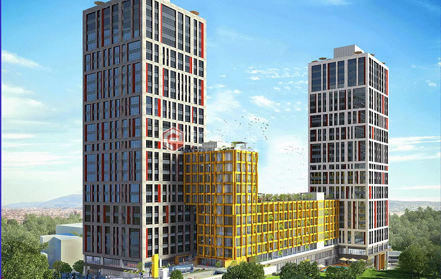 Luxury residential complex close to the metrobus for sale in Fikirtepe Kadikoy