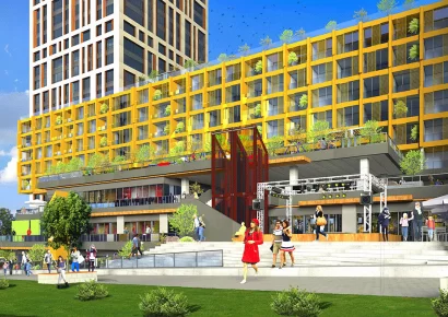 Luxury residential complex close to the metrobus for sale in Fikirtepe Kadikoy