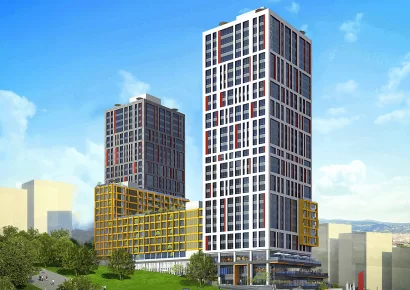 Luxury residential complex close to the metrobus for sale in Fikirtepe Kadikoy