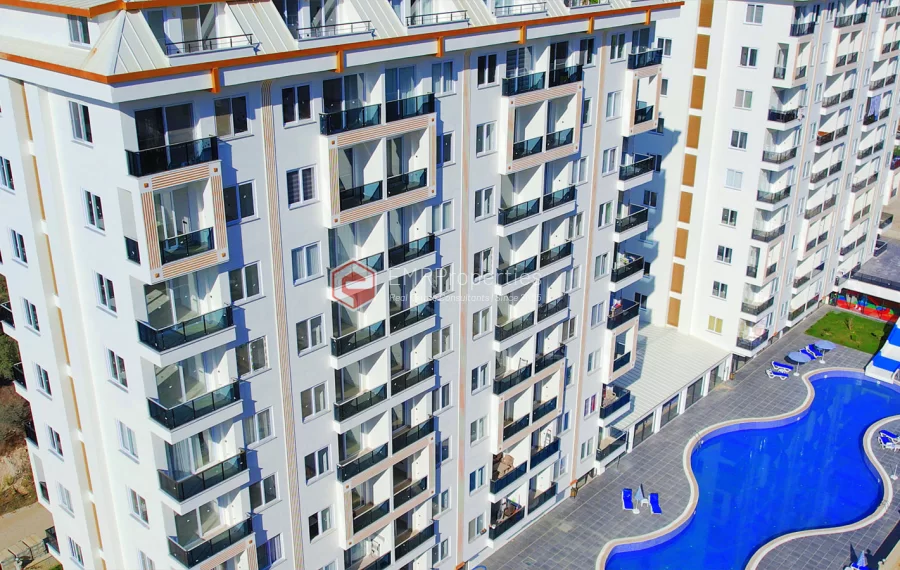 Brand new 1+1 apartment for sale in a luxury complex intertwined with nature