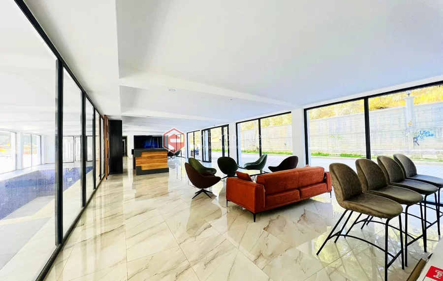 Brand new 1+1 apartment for sale in a luxury complex intertwined with nature