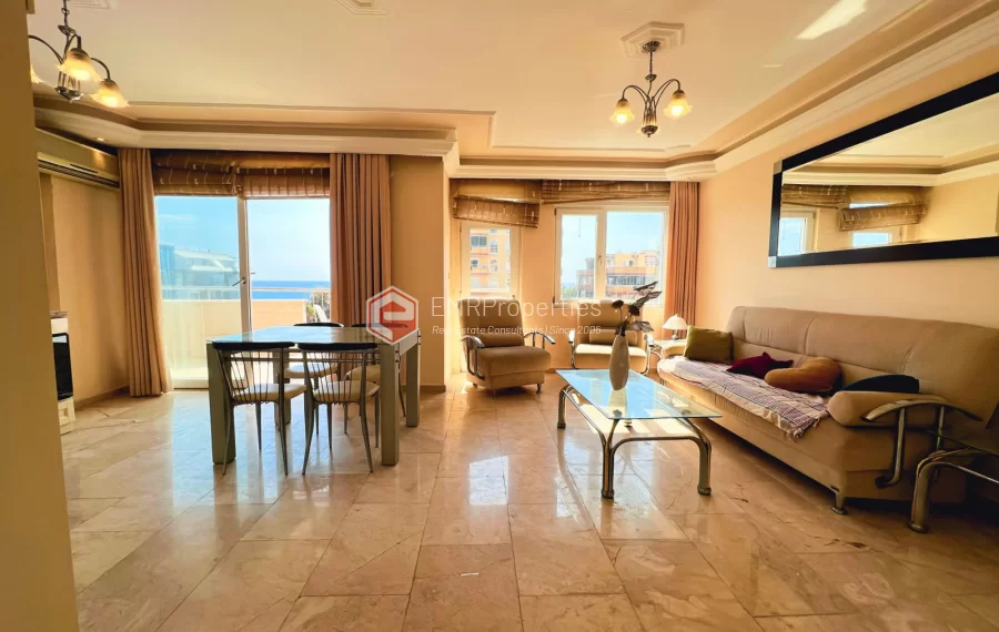 3 bedroom sea view penthouse duplex for sale in Mahmutlar
