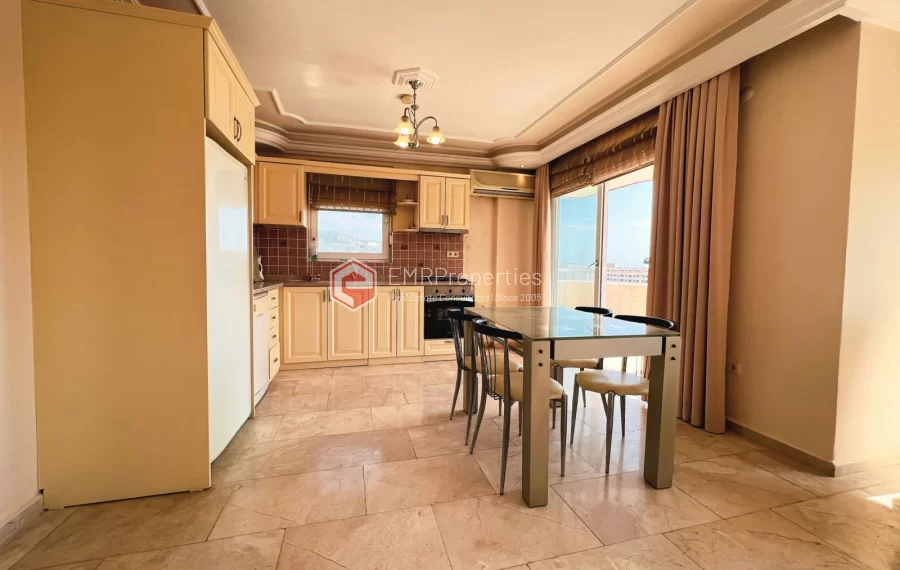 3 bedroom sea view penthouse duplex for sale in Mahmutlar