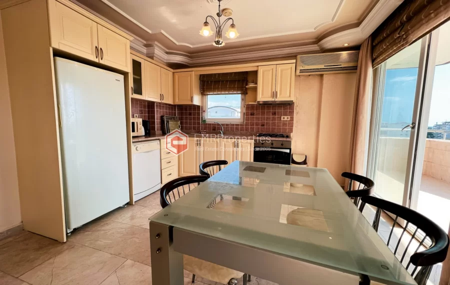 3 bedroom sea view penthouse duplex for sale in Mahmutlar