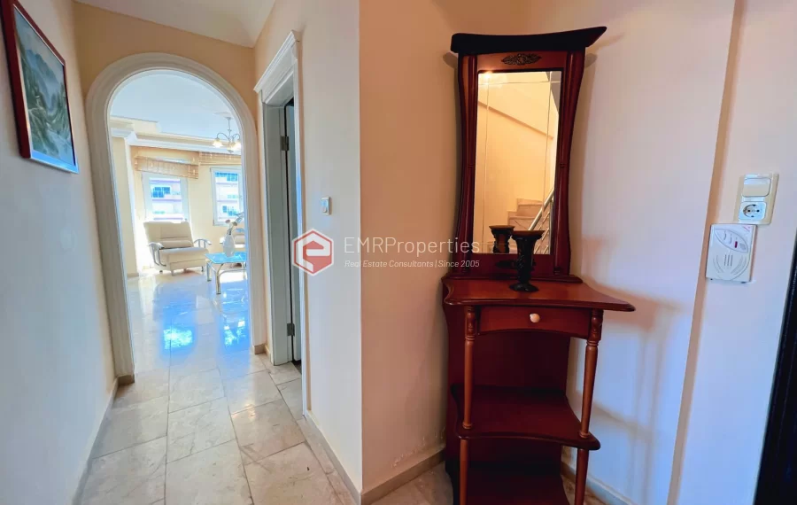 3 bedroom sea view penthouse duplex for sale in Mahmutlar