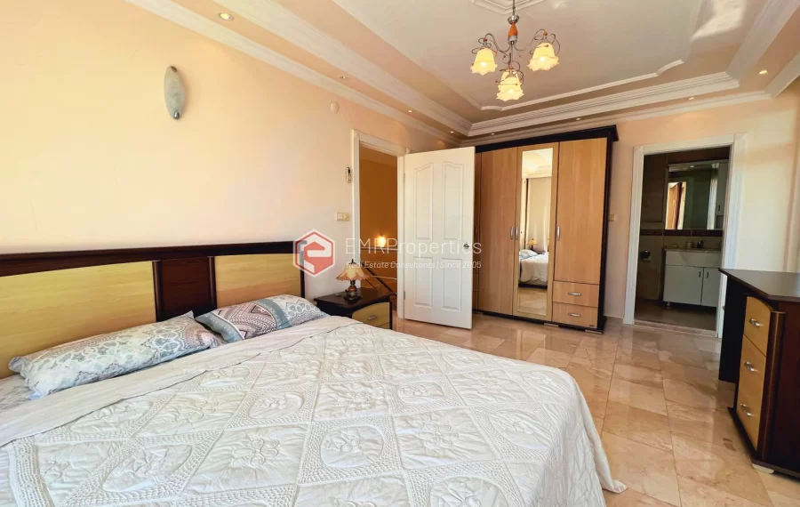 3 bedroom sea view penthouse duplex for sale in Mahmutlar