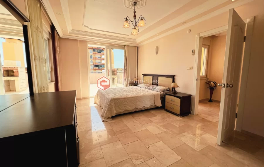 3 bedroom sea view penthouse duplex for sale in Mahmutlar