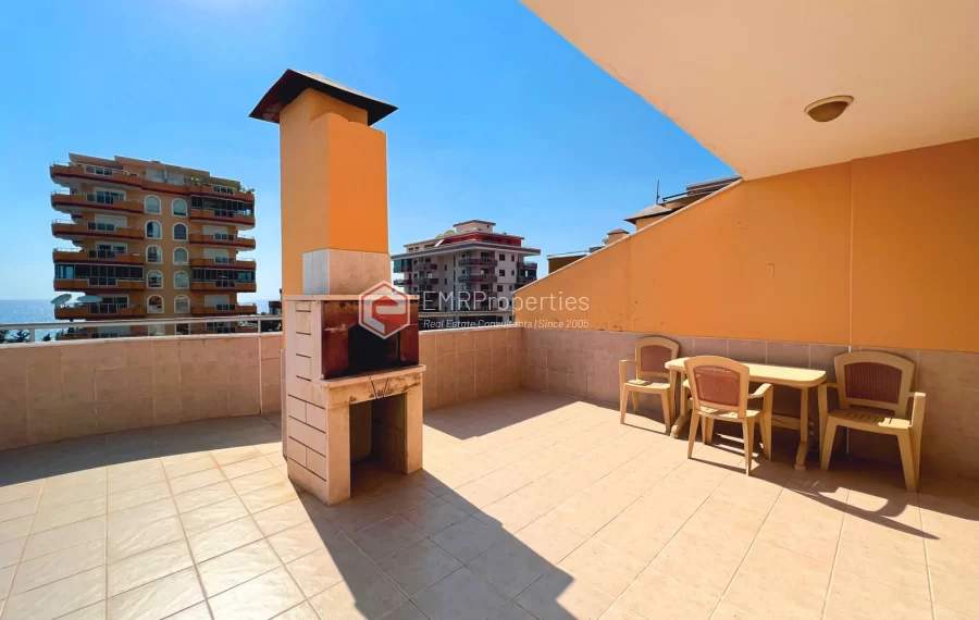3 bedroom sea view penthouse duplex for sale in Mahmutlar