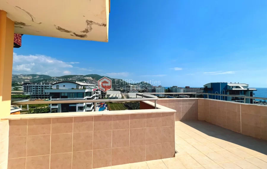 3 bedroom sea view penthouse duplex for sale in Mahmutlar