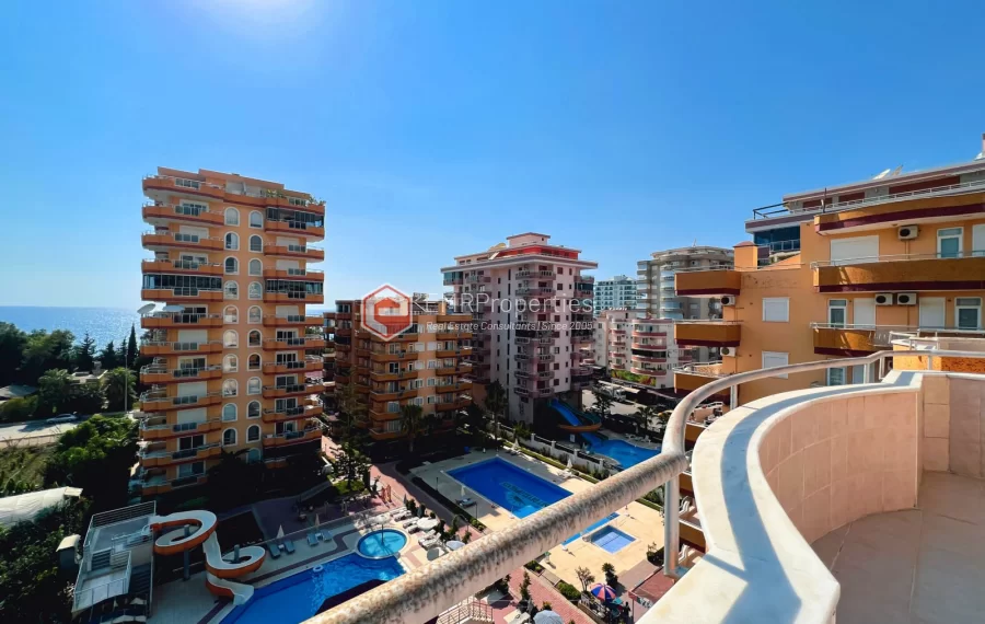 3 bedroom sea view penthouse duplex for sale in Mahmutlar