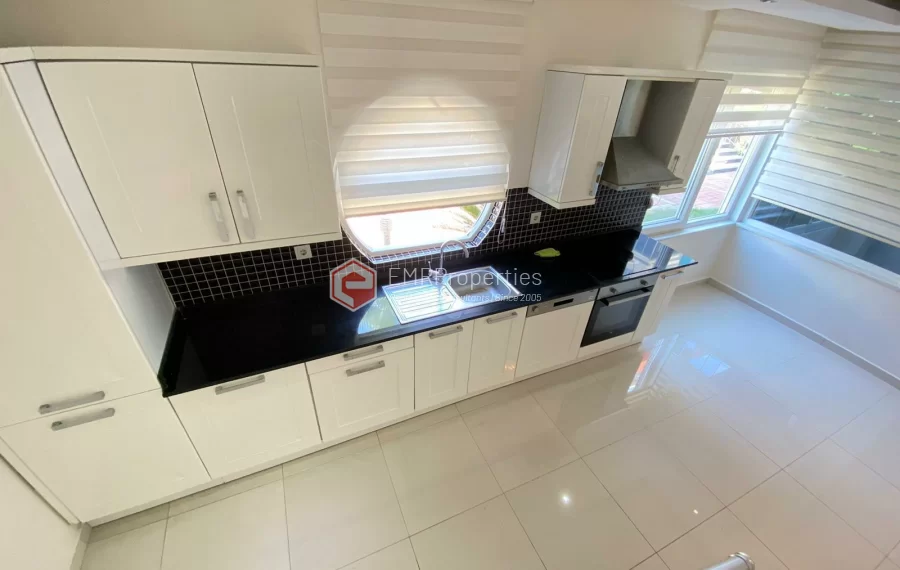  Peaceful garden duplex for sale in a secure residential complex in Kestel