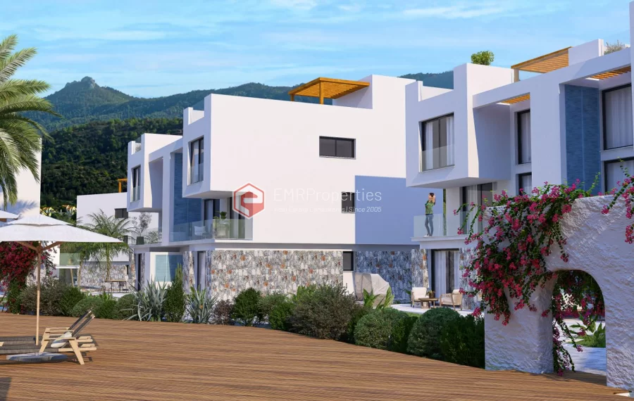 Wonderful project of bungalows and duplexes for sale in Tatlisu