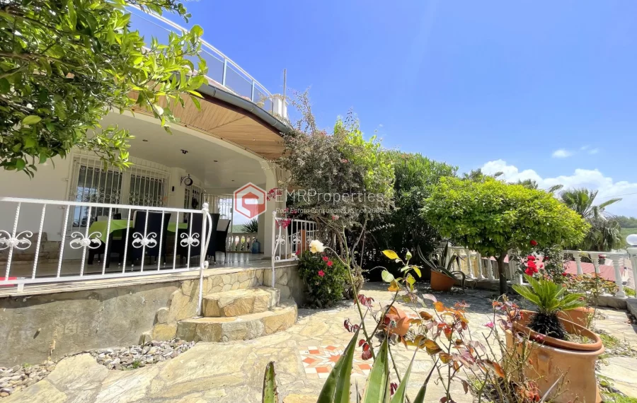 Affordable detached villa with large garden and terrace for sale in Turkler
