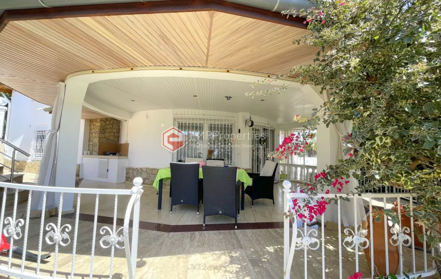 Affordable detached villa with large garden and terrace for sale in Turkler