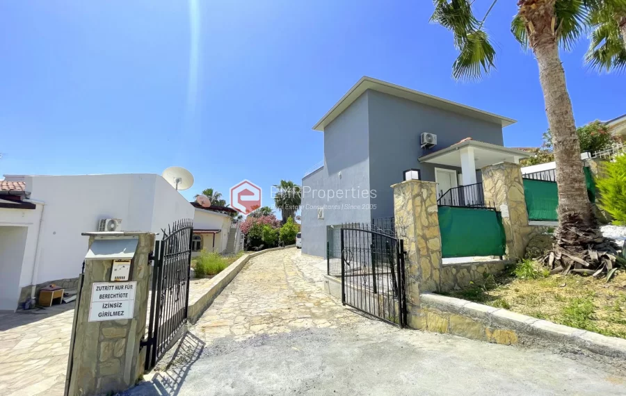Affordable detached villa with large garden and terrace for sale in Turkler