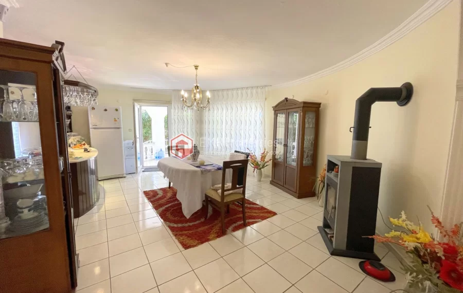 Affordable detached villa with large garden and terrace for sale in Turkler