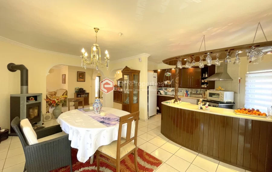 Affordable detached villa with large garden and terrace for sale in Turkler