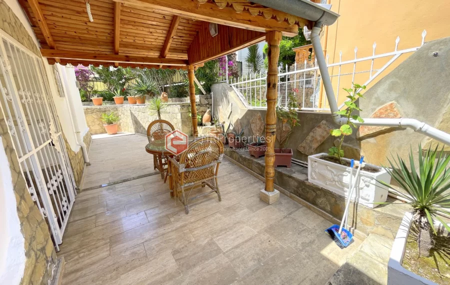 Affordable detached villa with large garden and terrace for sale in Turkler