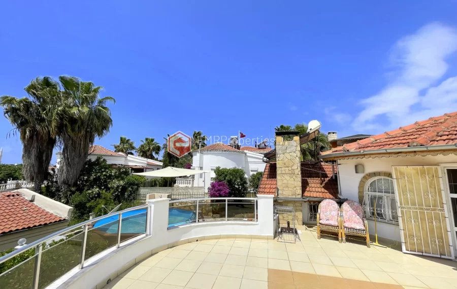 Affordable detached villa with large garden and terrace for sale in Turkler