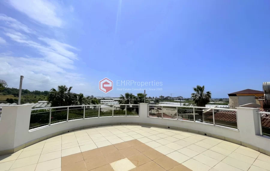 Affordable detached villa with large garden and terrace for sale in Turkler