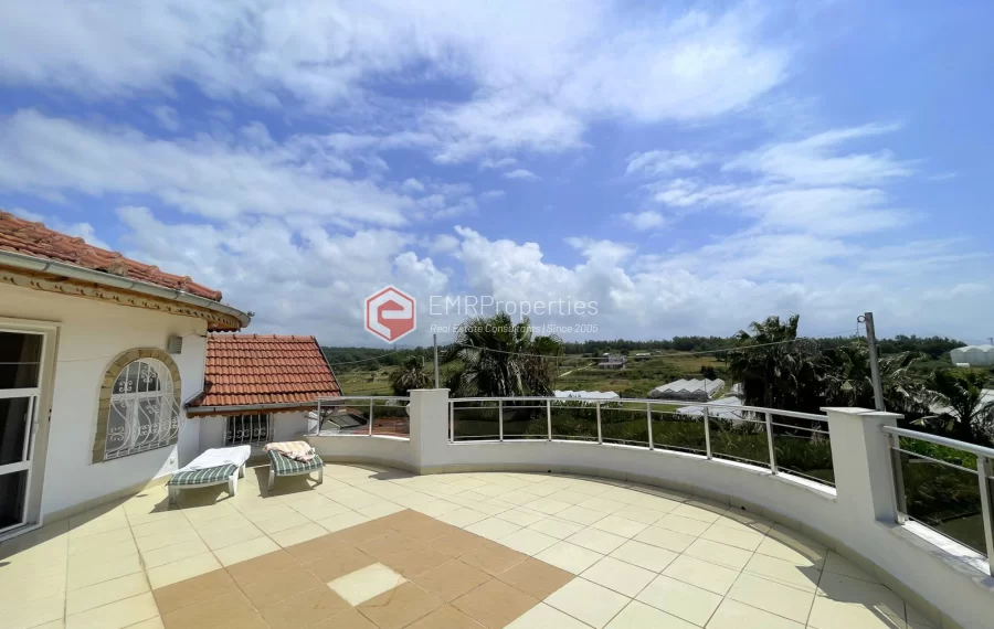 Affordable detached villa with large garden and terrace for sale in Turkler