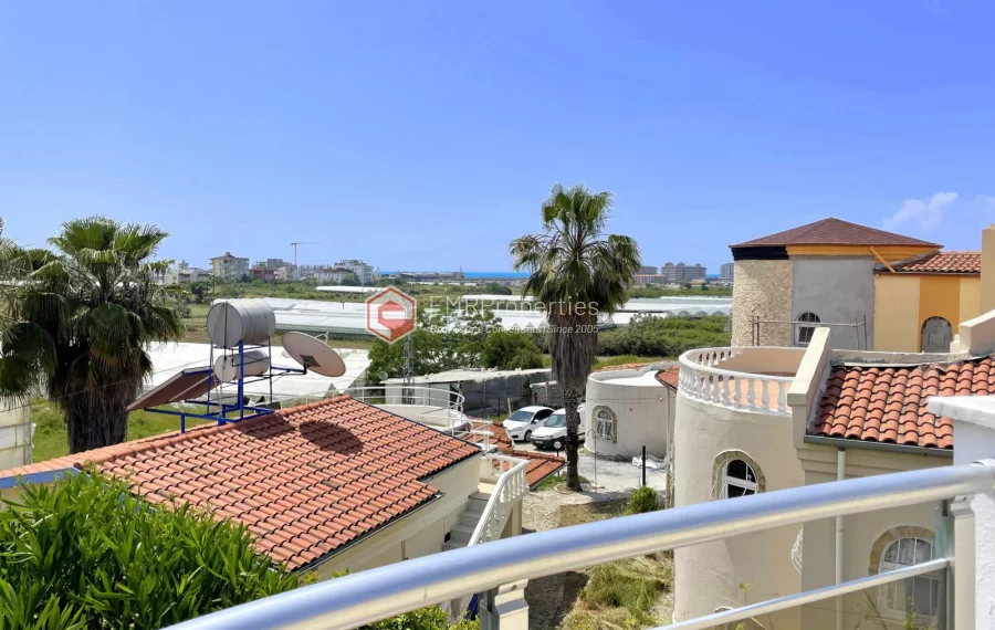 Affordable detached villa with large garden and terrace for sale in Turkler