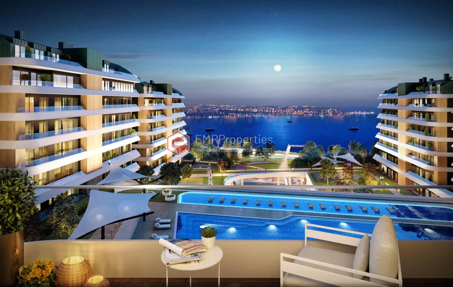 Sea view project with social privileges and advantageous location for sale in Istanbul