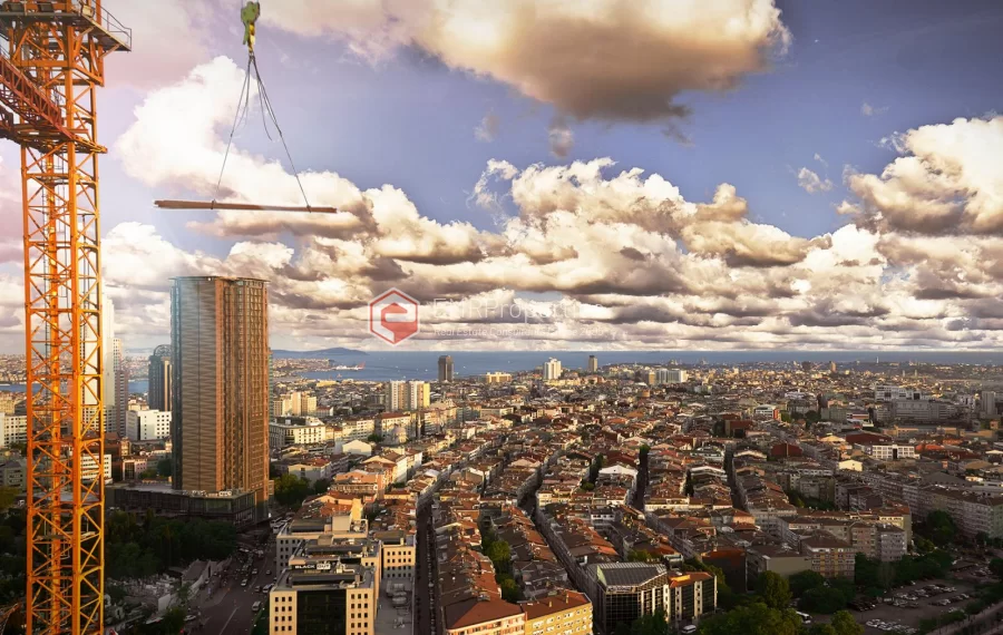 Luxusbüros mit hohen Mieteinnahmen und Zahlungsplänen zum Verkauf in Istanbul
