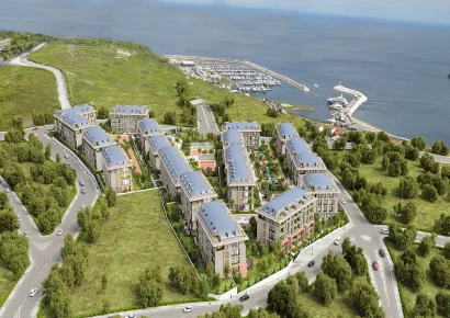 Das Projekt mit Marmarameer und Waldblick in der Nähe der Marina zum Verkauf in Istanbul