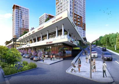 Ausgezeichnete Apartments mit Blick auf die Stadt, die einen neuen Wohnort zum Verkauf in Istanbul