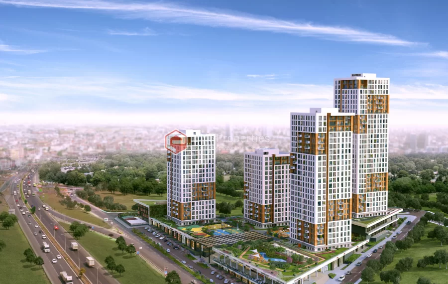 Ausgezeichnete Apartments mit Blick auf die Stadt, die einen neuen Wohnort zum Verkauf in Istanbul