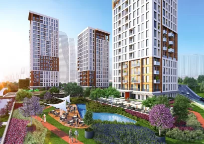 Ausgezeichnete Apartments mit Blick auf die Stadt, die einen neuen Wohnort zum Verkauf in Istanbul