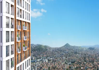 Ausgezeichnete Apartments mit Blick auf die Stadt, die einen neuen Wohnort zum Verkauf in Istanbul