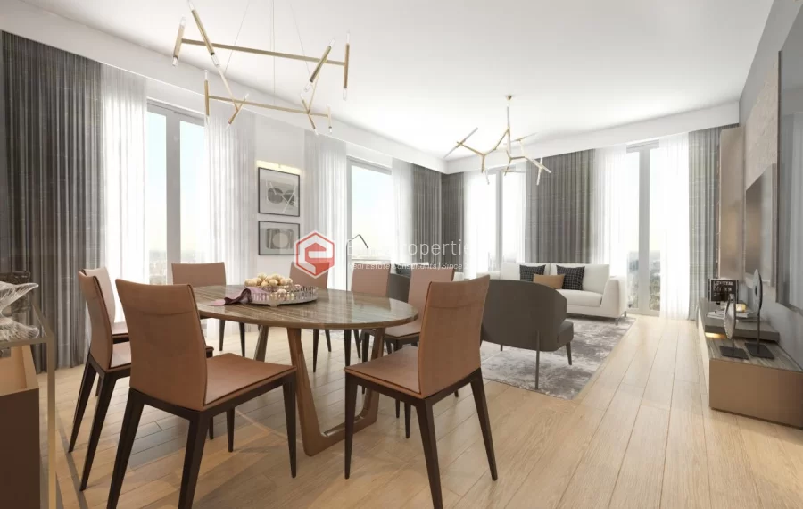 Ausgezeichnete Apartments mit Blick auf die Stadt, die einen neuen Wohnort zum Verkauf in Istanbul