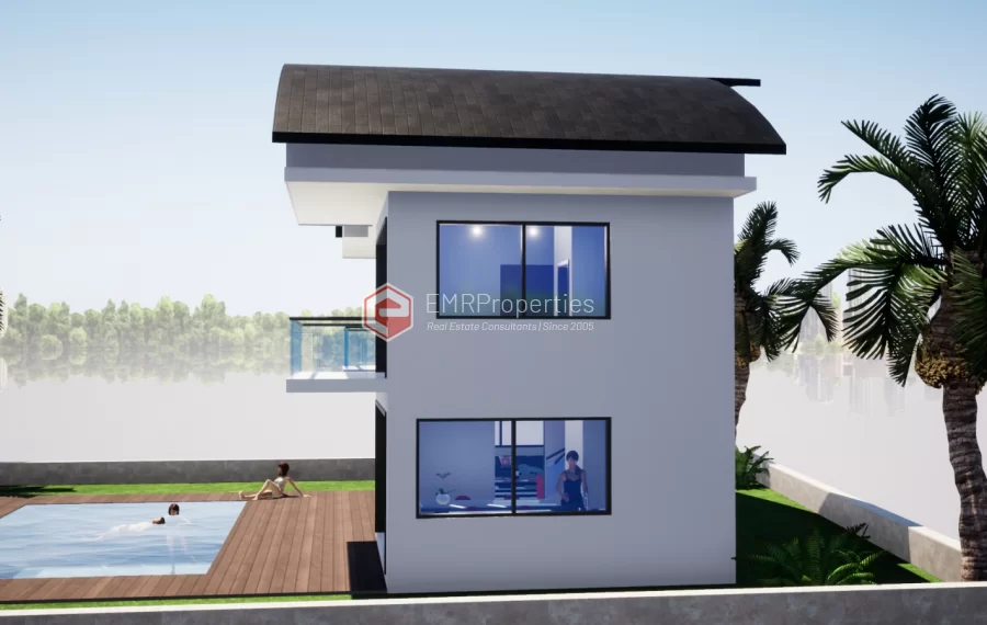 Freistehende Triplex Villa in der mediterranen Küstenstadt zum Verkauf in Antalya