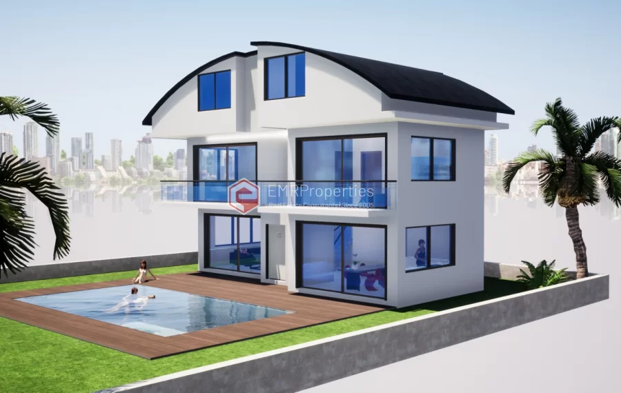 Freistehende Triplex Villa in der mediterranen Küstenstadt zum Verkauf in Antalya