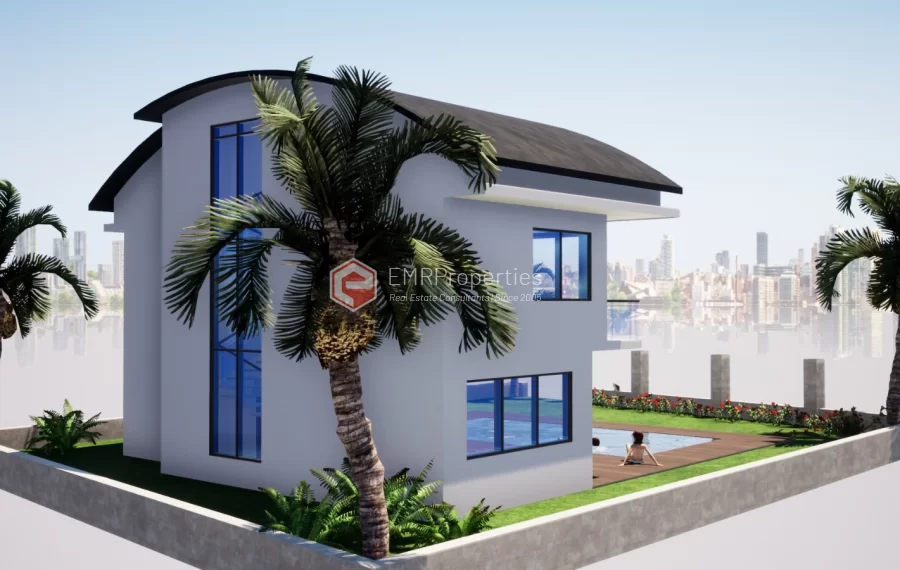 Freistehende Triplex Villa in der mediterranen Küstenstadt zum Verkauf in Antalya