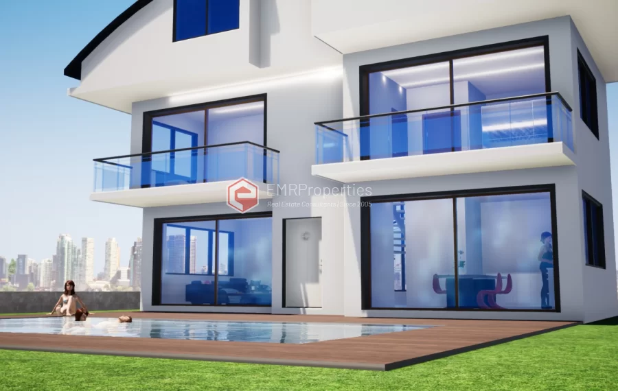 Freistehende Triplex Villa in der mediterranen Küstenstadt zum Verkauf in Antalya