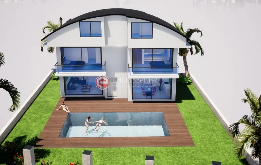 Freistehende Triplex Villa in der mediterranen Küstenstadt zum Verkauf in Antalya