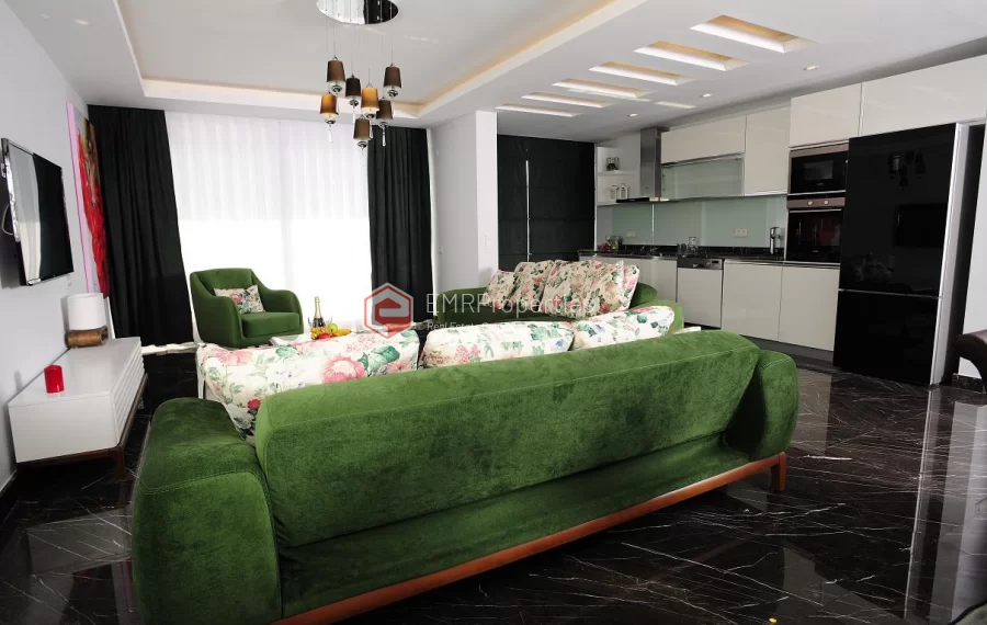 Panoramablick Apartments mit privatem Pool und Garten zum Verkauf in Alanya