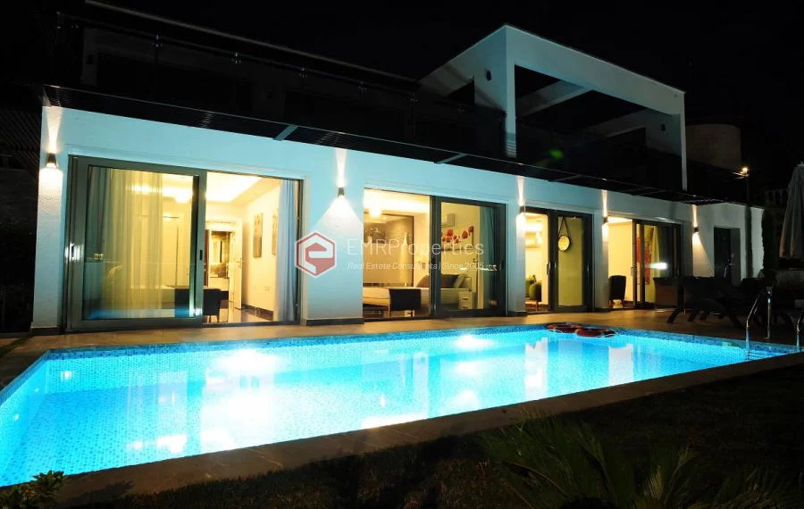 Panoramablick Apartments mit privatem Pool und Garten zum Verkauf in Alanya