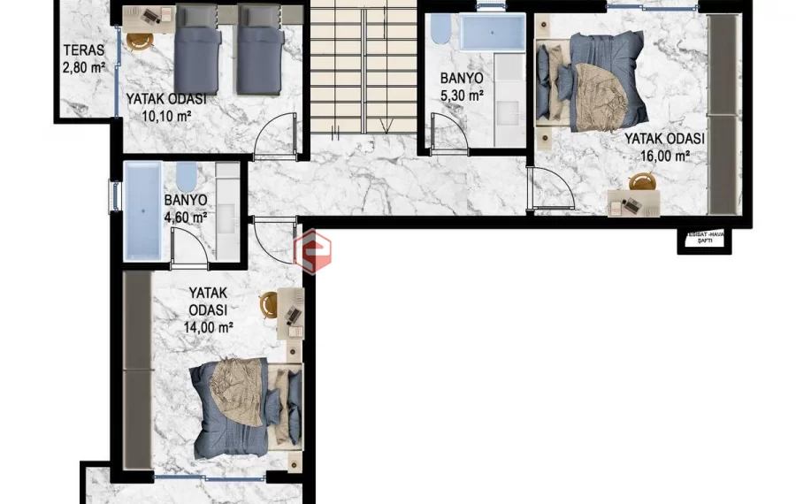 Просторные апартаменты и пентхаусы в зеленом районе на продажу в Кестеле в Алании