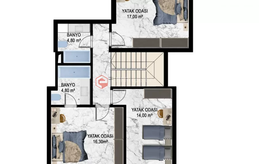 Просторные апартаменты и пентхаусы в зеленом районе на продажу в Кестеле в Алании