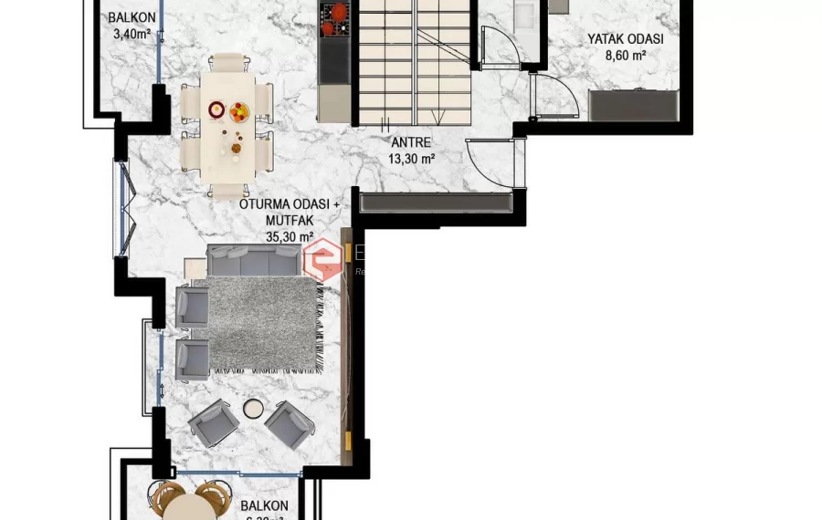 Просторные апартаменты и пентхаусы в зеленом районе на продажу в Кестеле в Алании